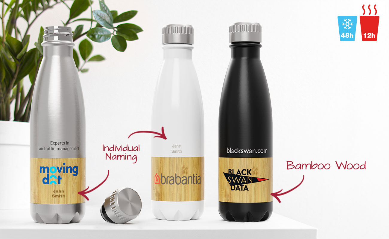 Nova Bamboo - Branded Bamboo Water Bottles with Logo