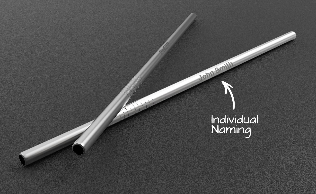 Straight - Personalised Metal Straws