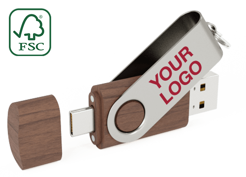 Twister Go Wood - Branded USB Flash Drives
